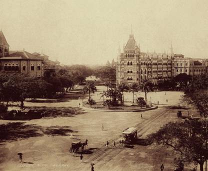 Flora Fountain Looking North-Bombay-C.1880 Photographic Paper