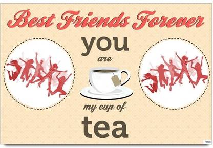 Happy Friendship Day Best Friends Forever Paper Print