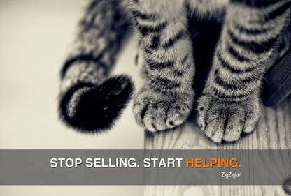 Stop Selling And Start Helping - Zig Ziglar Quote Paper Print