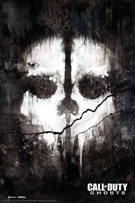 Call of Duty Ghosts Skull Paper Print
