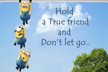 Minions Friendship Quote Poster Photographic Paper