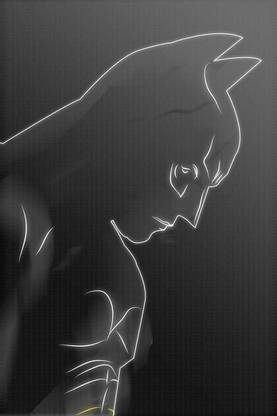 Batman - Outline Paper Print