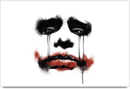 Joker Crying Paper Print
