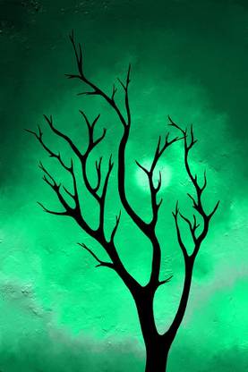 Art Factory Abstract Modern Art Tree Landscape Painting (24"x 36") Canvas Art
