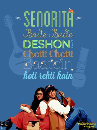 Dilwale Dulhania Le Jayenge Stretched Canvas - By Gabambo YRF