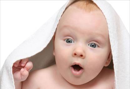 Cute New Born Baby / Non-Tearable Synthetic Sheet Poster Pb167 Fine Art Print