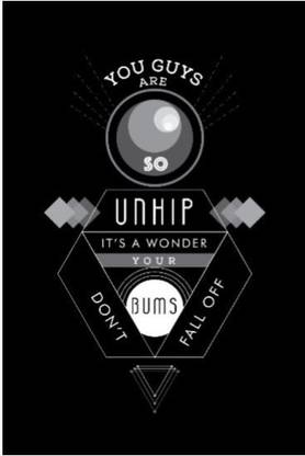 Athah Poster Unhip Hitchhiker's guide to the galay Kshitija Tagde Paper Print