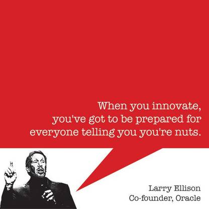 Larry Ellison - Startup Quote 12"x12" Canvas Art