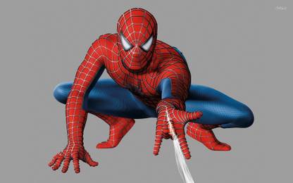 Spider-Man shooting web Athah Fine Quality Poster Paper Print