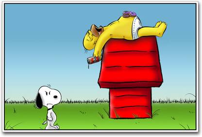 Bart from the Simpsons sleeping Paper Print