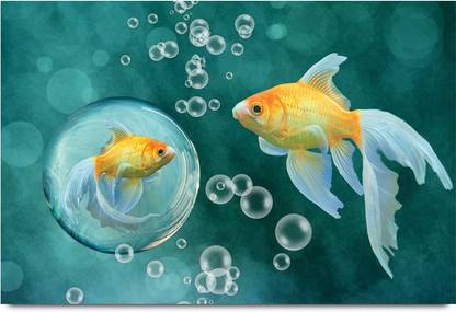 The Fish in a Bubble Aquatic Paper Print