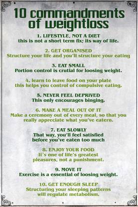10 Commandments of Weight Loss Photographic Paper