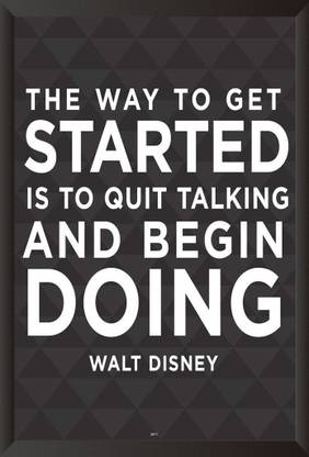 Walt Disney Quote Poster Paper Print