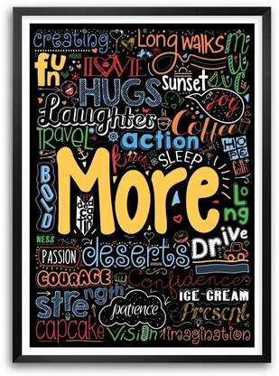 Lab No.4 More Motivational & inspirational Quotes in Collage Typography A3 Size Framed Poster Paper Print