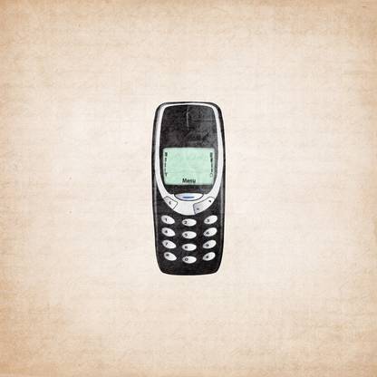 EurekaDesigns Vintage Mobile Phone Paper Print