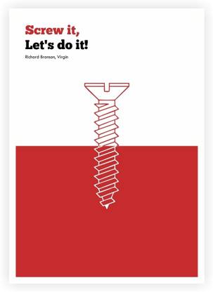 Screw It, Let'S Do It Richard Branson Inspirational Corporate Startup Print Poster Paper Print