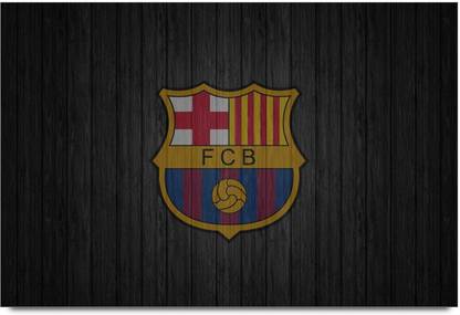 FCB logo with black background Paper Print