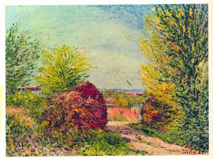 Veneux-Nadon in the spring by Sisley Paper Print