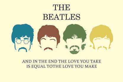 The Beatles Quotes Poster Paper Print