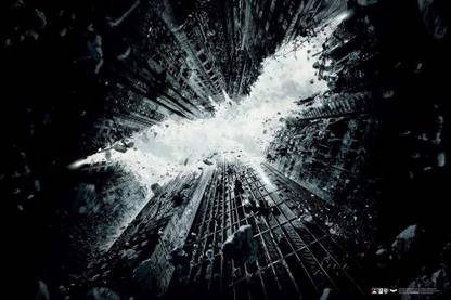 HungOver The Dark Knight Rises Batman Vs. Bane Paper Print