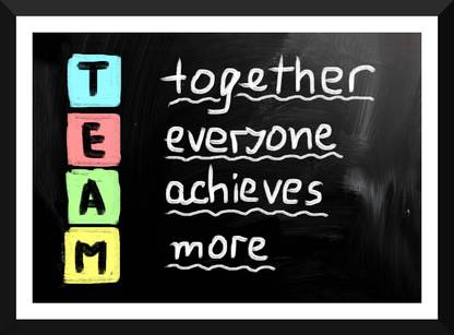 Spirit Of Sports - Motivational Poster - TEAM Together Everyone Achieves More - A3 Size Framed Poster Paper Print