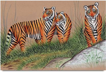 Tiger Family Sketch Paper Print
