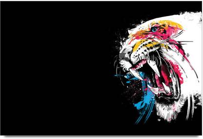 Roaring Tiger Artistic Poster Paper Print