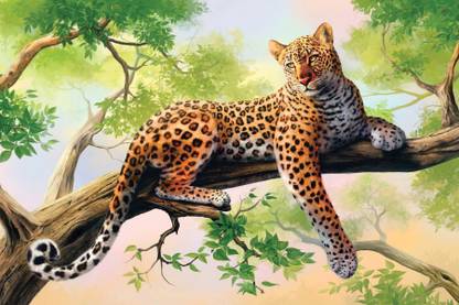 TMS Leopart Art Poster Fine Art Print