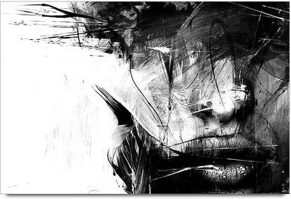 Charcoal Painting Paper Print