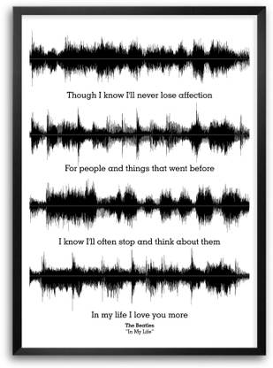 The Beatles "In My Life" Lyrics Quotes Paper Print
