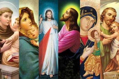 Jesus Collage Paper Print