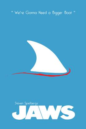 JAWS Movie Minimal Poster Paper Print