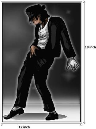 Michael Jackson dancing Paper Print