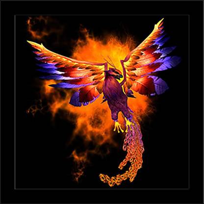 Phoenix Bird Framed Art Print Canvas Art