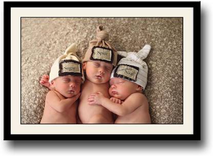 Three cute babies sugar n spice Fine Art Print