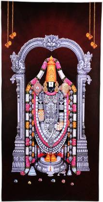 Tirupati Balaji Unframed Sparkle Wall Sticker Poster ( Vinyl 20 X 40 Inches) Fine Art Print