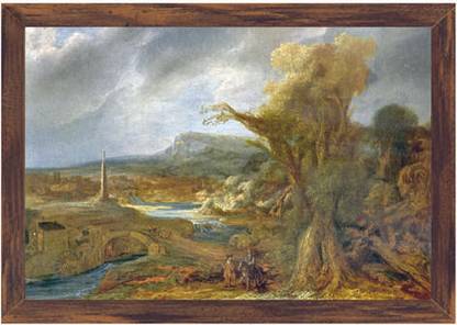 Landscape with Obelisk (Code Rb3529) Canvas Art
