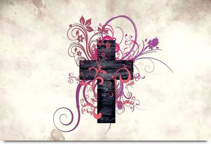 Crucifix Abstract Paper Print