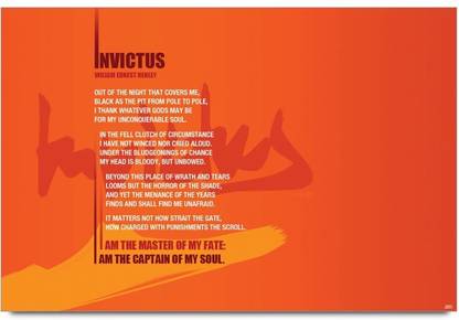 Invictus Quote Paper Print