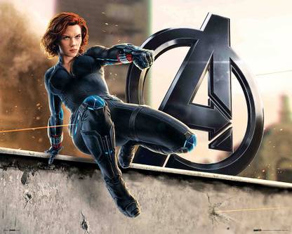 The Avengers- Age Of Ultron (Black Widow) Paper Print