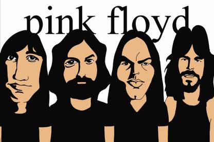 Posterskart Pink Floyd Caricature Poster Paper Print