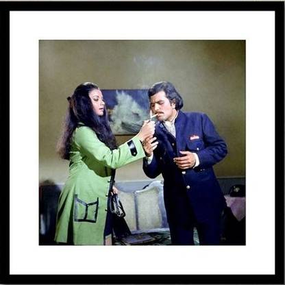 Rajesh Khanna and Yogeeta Bali in Ajnabee Photographic Paper