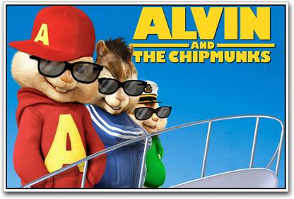 Alvin and the Chipmunks cartoon Paper Print