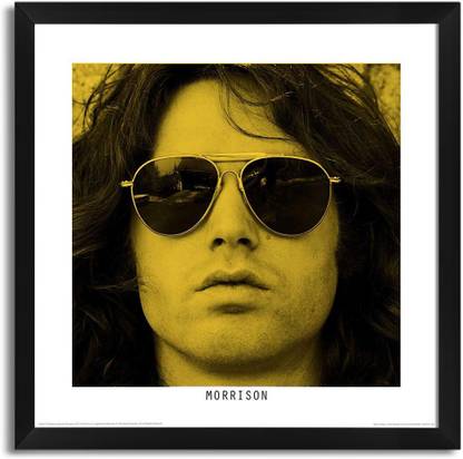 Jim Morrison Sunglasses (Officially Licensed) Framed Paper Print