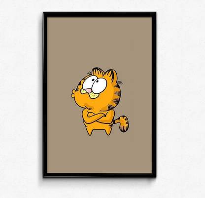 Grumpy Garfield Paper Print