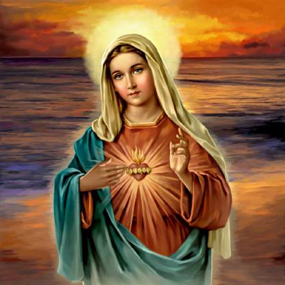 Mother Mary Painting Canvas Art