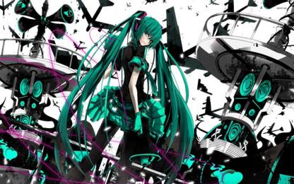 Angry Hatsune Miku - Vocaloid Athah Fine Quality Poster Paper Print