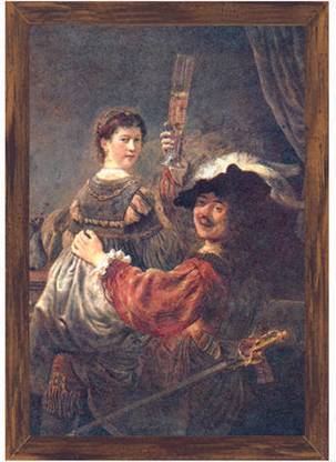 Self-Portrait with Saskia (Code Rb3566) Canvas Art