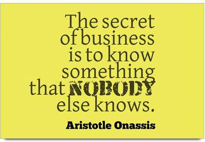 iMerch Secret Of Business Is Quotes By Aristotle Onassis Photographic Paper