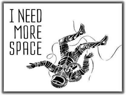 Astronaut and Quote 0524 Poster Photographic Paper